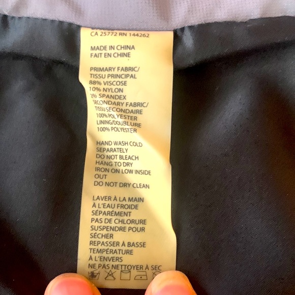 Dex black lined jersey jacket with front drape grey georgette - Picture 4 of 5